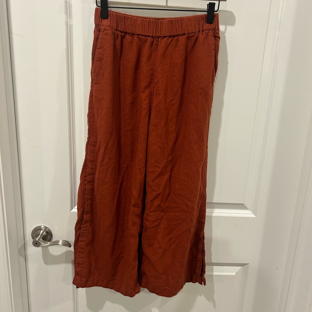 Abercrombie & Fitch Rust Wide-Leg Pants